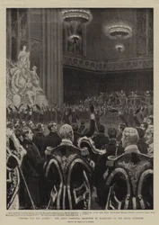 Jubel für die Königin, der Abschiedsempfang der Stadt für Reservisten der Royal Fusiliers